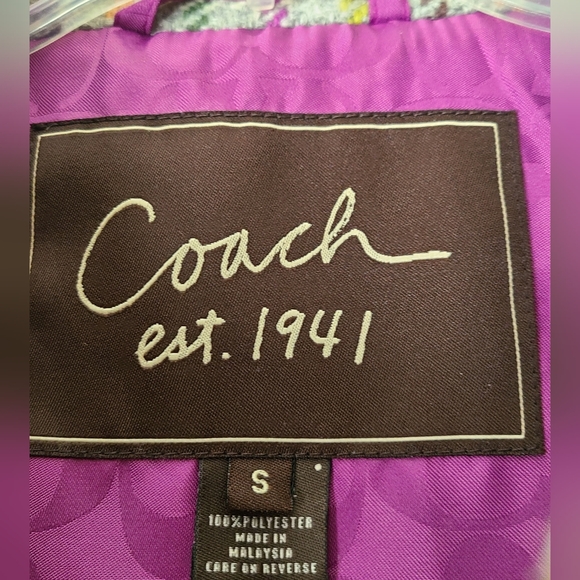 COACH TATERSALL MULTICOLOR WOOL PEA COAT (Size Small) - Picture 4 of 7